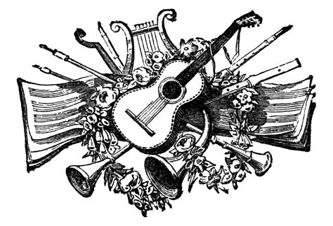 free black and white music clipart|free clip art musicians.